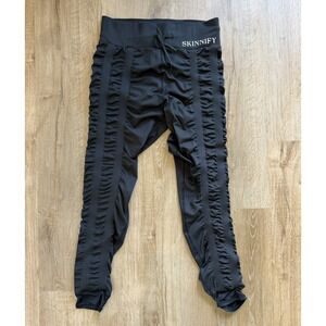 Skinnify Black Resistance Band Compression Leggings Womens XXXL / 3XL